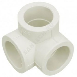 Тройник PP-R 2-двухплоскостной белый внутренняя пайка Дн 25 RTP (РосТурПласт) 31204