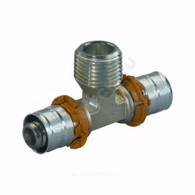 Тройник МП латунь пресс Дн 32х3/4"х32 НР S-PRESS PLUS Uponor 1070594 (1015082)