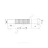 Гофра с гайкой 1 1/4"x40 L=320-730мм АНИ Пласт K204