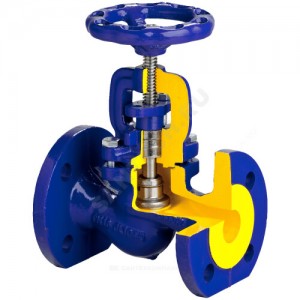 Клапан запорный чугун 215C Ду 125 Ру25 Тмакс=350 оС фл с маховиком сальниковый Zetkama 215C125D01