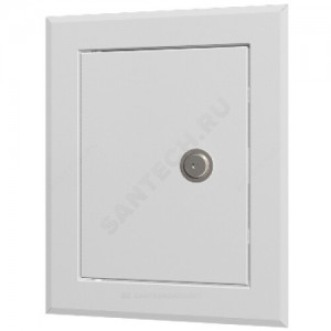 Люк-дверца с замком 300х300 полимер белый Ral 9003 Эра ЛТ3030МЗ