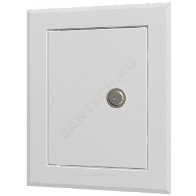 Люк-дверца с замком 300х300 полимер белый Ral 9003 Эра ЛТ3030МЗ