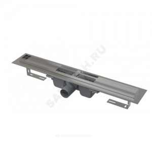 Лоток душевой с гидрозатвором Дн 50 без решетки 850х60 горизонтальный выпуск Alca Plast APZ6S-850