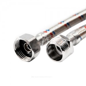 Подводка гибкая для воды нержавеющая оплетка 1/2" г-ш L=0,5 м VALFEX S/S 50сm В-Н