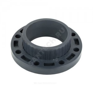Фланец ПВХ серый под клеевое соед Дн 110 Ру10 напорный Aquaviva
