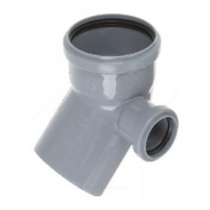 Отвод PP-H с выходом правый серый Дн 110х50х45гр б/нап в/к Ostendorf 904032 Отвод PP-H с выходом правый серый Дн 110х50х45гр б/нап в/к Ostendorf 904032