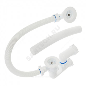 Слив-перелив для ванны регулируемый Эконом 1 1/2"x40 выпуск с пластиковой решёткой D=70мм Орио Е-60081