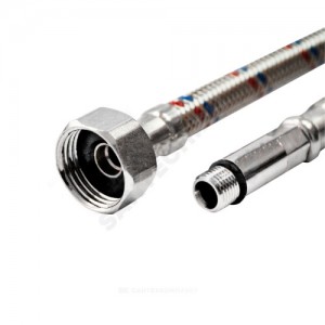 Подводка гибкая для смесителя нержавеющая оплетка М10-1/2" г-ш L=2,0 м пара VALFEX S/S M10*18-F1/2"