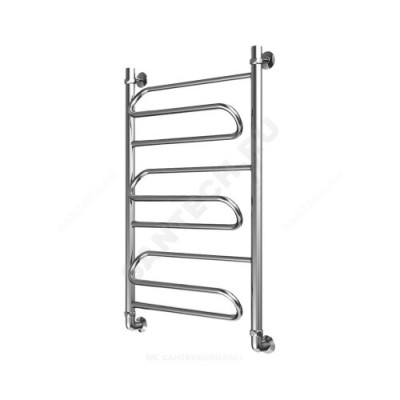 Полотенцесушитель водяной нерж сталь Лесенка Ду 25 (1") НР 500х800мм нижнее подключение в/к соединитель (1"х3/4") Ручей Элит-Металл В-20-09