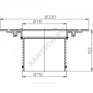 Элемент надставной для трапов D=110мм HL HL85N Элемент надставной для трапов D=110мм HL HL85N