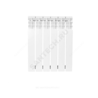 Радиатор алюминиевый AL 500/96 1 секция Qну=128 Вт RAL 9016 (белый) Benarmo