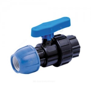 Кран шаровой компрессионный ВР Дн 20х1/2" Ру16 RTP (РосТурПласт) 14392