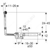Слив-перелив для ванны слив клапан с пробкой Geberit 150.017.00.1