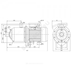 Насос нормальновсасывающий MP 605-DM/IE3 Wilo 4210864